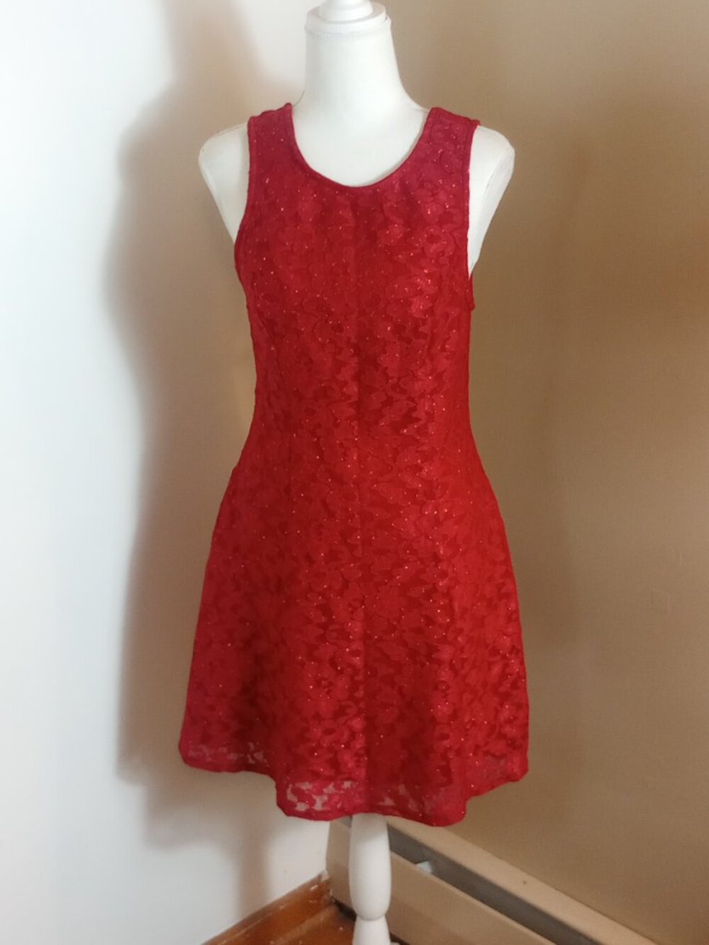 Party & Cocktail Red Lace Dress / Size Large Excellent Condition / Speechless